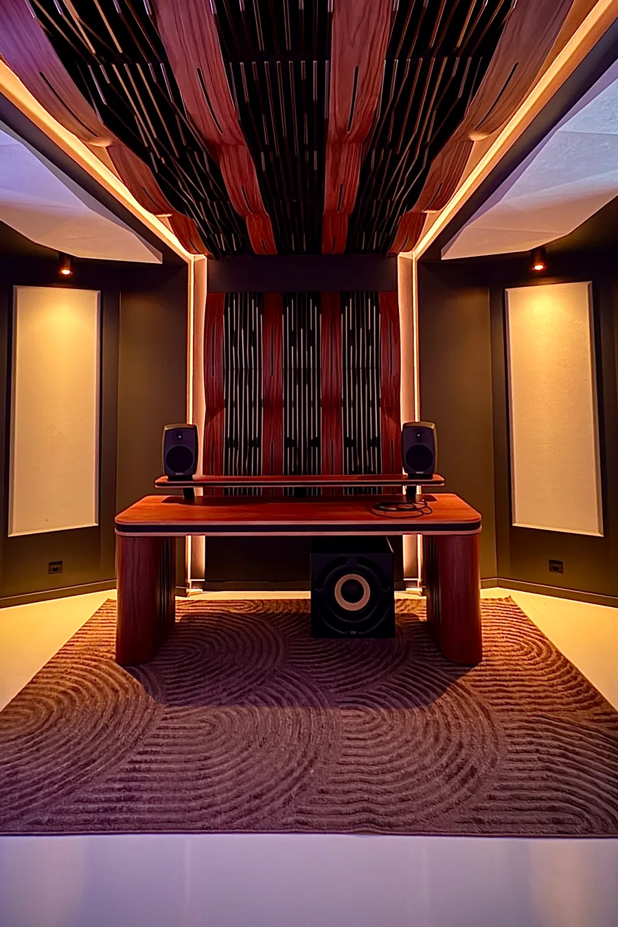 Muziekstudio met een audiomeubel dat deels is gewrapt door WRPPN